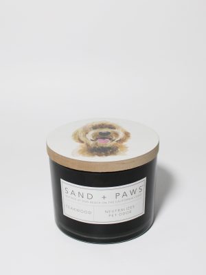 Sand + Paws Teakwood 12 oz scented candle