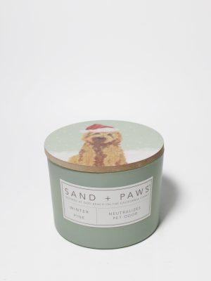 Sand + Paws Winter Pine 12oz scented candle