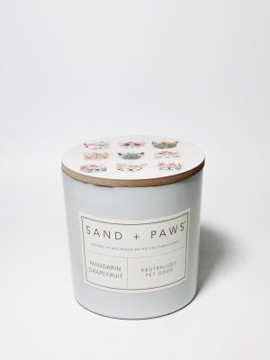 Sand + Paws Mandarin Grapefruit 21 oz scented candle