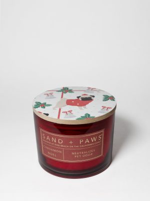 Sand + Paws Cinnamon Noel 12 oz scented candle